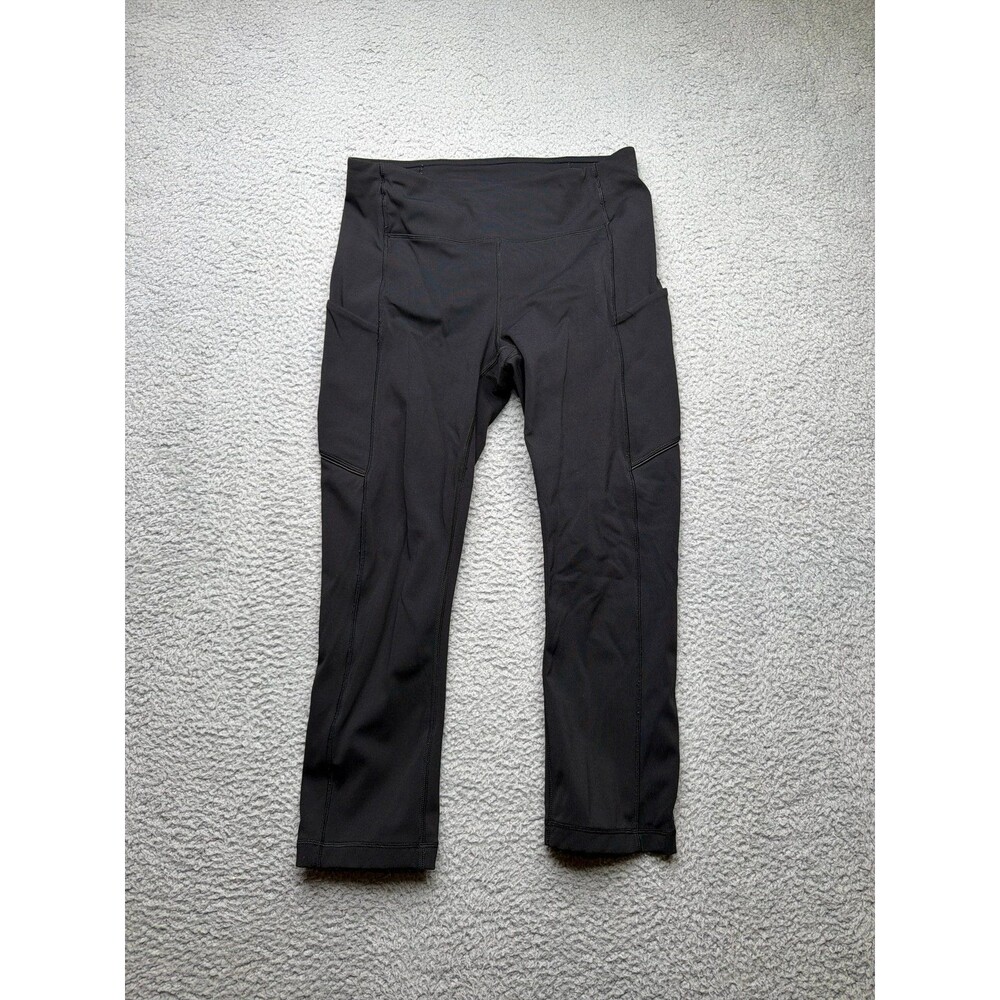 Lululemon speed up crop 21” size 6 black euc